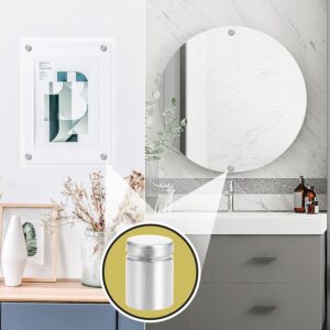 4 قطع) مثبتات فاصلة، مسامير فاصلة من الفولاذ المقاوم للصدأ (فضي - 16 × 25 مم)-B0G2LP8BT4