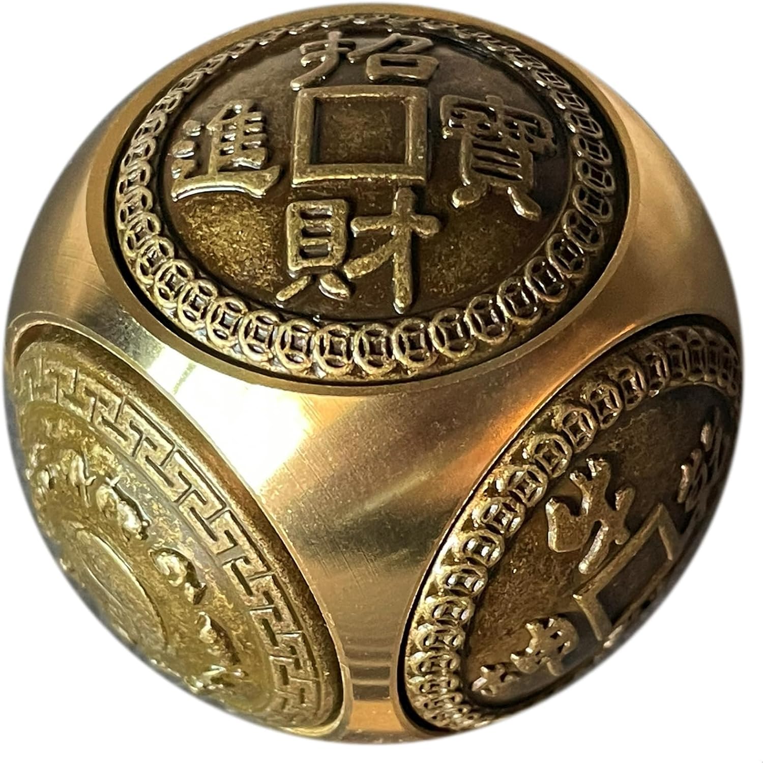 كرة الحظ النحاسية من بريسكفيل، 6 جوانب قابلة للدوران-B0G1T88JT5