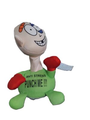 دمية "Punch Me" الناعمة المضادة للتوتر - لعبة محشوة ومسلية لتخفيف الغضب والتوتر - متينة، من شركة - B09K6SC494