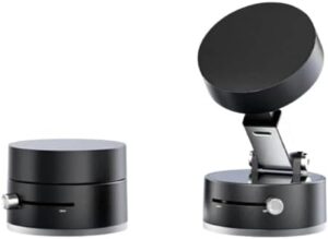 حامل هاتف مغناطيسي بالشفط، متوافق مع السيارة والمنزل، قابل للطي والسحب، سهل التركيب، أسود-B0G447M9RY