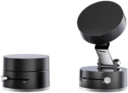 01 (1) حامل هاتف مغناطيسي بالشفط، متوافق مع السيارة والمنزل، قابل للطي والسحب، سهل التركيب، أسود-B0G447M9RY