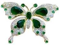 بروش مزخرف مرصع بأحجار الراين الكريستالية متعددة الألوان،