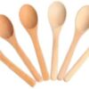 (6 قطع) ملاعق خشبية صغيرة - ملاعق صغيرة لطعام صحي ولذيذ