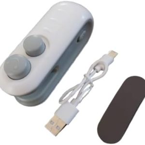 مانع تسرب وغلق الأكياس - 2 في 1 مانع تسرب وقاطع حراري صغير قابل لإعادة الشحن، طاقة 16 وات مع بطارية 300 مللي أمبير في الساعة، يغلق جميع أنواع الحقائب بإحكام - 9 سم × 4 سم-B0G446483D