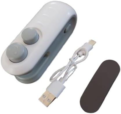 مانع تسرب وغلق الأكياس - 2 في 1 مانع تسرب وقاطع حراري صغير قابل لإعادة الشحن، طاقة 16 وات مع بطارية 300 مللي أمبير في الساعة، يغلق جميع أنواع الحقائب بإحكام - 9 سم × 4 سم-B0G446483D