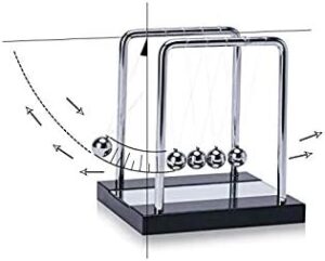 كرات نيوتن المتوازنة مع قاعدة خشبية، لعبة ألغاز علم النفس والفيزياء، ملحق ممتع للمكتب