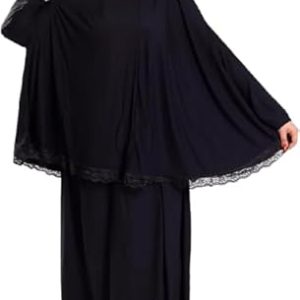 طقم صلاة أسدال، قطعتان، مصنوع من ألياف قطنية ناعمة الملمس،