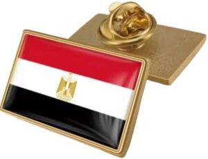 دبوس شارة علم مصر - دبوس شارة مطلي بالمينا على شكل علم مصر الوطني