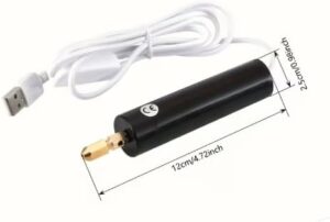 مثقاب يدوي صغير محمول بمنفذ USB، تصميم غطاء سداسي