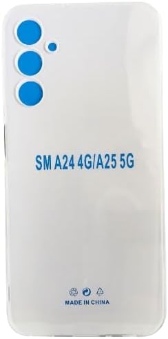 غطاء خلفي شفاف من السيليكون الناعم SM A24/A25، حماية كاملة، مقاوم للصدمات/الكسر