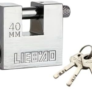 قفل صلب قوي للكمبيوتر مزود بثلاثة مفاتيح مضاد للسرقة ومضاد للكسر وقفل أسطواني بدبوس فضي-B0G457ZY1H