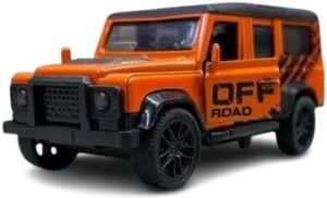 سيارة صغيرة مزخرفة للمنزل، المكتب، طاولات الفنادق، ديكور الرفوف، مقياس 1:34، برتقالي