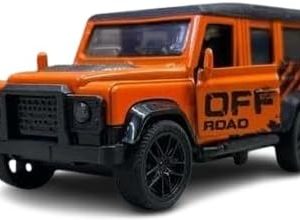 سيارة صغيرة مزخرفة للمنزل، المكتب، طاولات الفنادق، ديكور الرفوف، مقياس 1:34، برتقالي