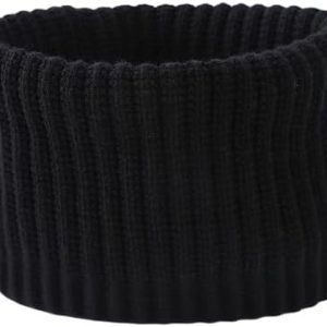 طوق رأس شتوي محبوك، وغطاء أذن سميك مضلع، ووشاح رقبة مقاوم للرياح مع مطاط، ووشاح ناعم ودافئ