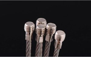 (10 قطع) كابل سلسلة مفاتيح سلكي قابل للفصل والتوصيل بقفل لولبي