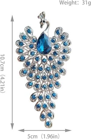 بروش مزخرف مرصع بأحجار الراين الكريستالية متعددة الألوان،