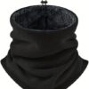 غطاء رقبة حراري مقاوم للرياح من MySouqEg، أسود اللون، مبطن بالفرو،
