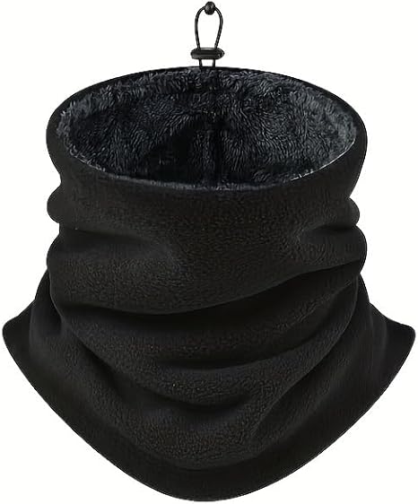 غطاء رقبة حراري مقاوم للرياح من MySouqEg، أسود اللون، مبطن بالفرو، 1 غطاء رقبة حراري مقاوم للرياح من MySouqEg، أسود اللون، مبطن بالفرو،