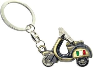 سلسلة مفاتيح ثلاثية الأبعاد على شكل دراجة نارية،  معدنية للرجال والنساء - متعددة الألوان