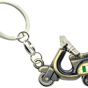 سلسلة مفاتيح ثلاثية الأبعاد على شكل دراجة نارية، معدنية للرجال والنساء - متعددة الألوان