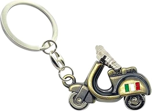سلسلة مفاتيح ثلاثية الأبعاد على شكل دراجة نارية، معدنية للرجال والنساء - متعددة الألوان
