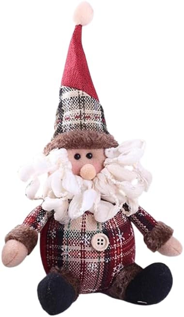 زينة سانتا كلوز لعيد الميلاد من القماش المنقوش الساحر