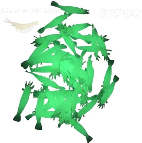 طُعم صيد روبيان مُضيء في الظلام، طُعم ناعم مُحاكي للصيد الليلي وصيد الأسماك في الجليد، 3 سم، طُعم واقعي ومرن، 50 قطعة 1 طُعم صيد روبيان مُضيء في الظلام، طُعم ناعم مُحاكي للصيد الليلي وصيد الأسماك في الجليد، 3 سم، طُعم واقعي ومرن، 50 قطعة