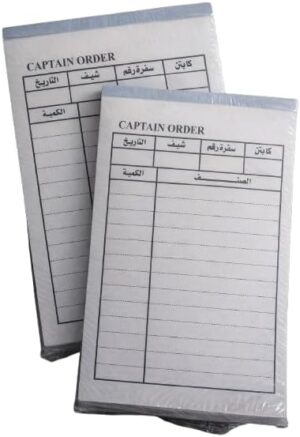 دفتر طلبات الكابتن، 50 صفحة لكل منها، للمطاعم والمقاهي، 15 × 10 سم (2)