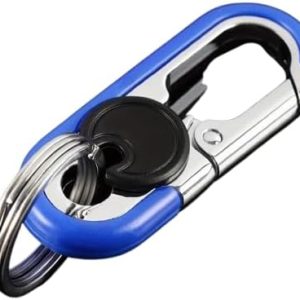 سلسلة مفاتيح للرجال مع خطاف من الفولاذ المقاوم للصدأ وحلقات تثبيت خارجية وأداة تسلق وحلقة مزدوجة لصيد الأسماك في السيارة وملحقات السيارة-B0G4JW148C