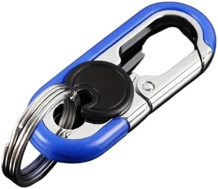 سلسلة مفاتيح للرجال مع خطاف من الفولاذ المقاوم للصدأ وحلقات تثبيت خارجية وأداة تسلق وحلقة مزدوجة لصيد الأسماك في السيارة وملحقات السيارة-B0G4JW148C