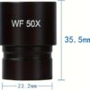 عدسة المجهر WF 50X - عدسة موضوعية عالية التكبير 16X/23.2 مم مع تكبير 50X، هيكل معدني متين وزجاج بصري للمختبر-B0G44PRRHV