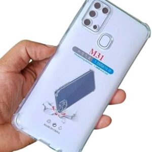 41gjBqLPjZL._AC_SY450_ غطاء خلفي شفاف من السيليكون الناعم SM31، حماية كاملة، مقاوم للصدمات/الكسر، لهاتف SM31