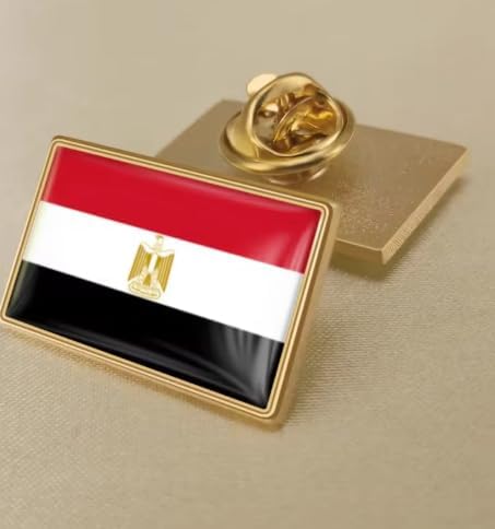 41hIDI2x1iL._AC_ دبوس شارة علم مصر - دبوس شارة مطلي بالمينا على شكل علم مصر الوطني