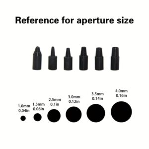 أداة ثقب الجلد قابلة للتعديل مع 6 رؤوس قابلة للتبديل،ثقب يدوية لأعمال الجلد، مقبض أسود