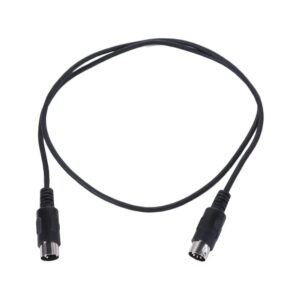 كابل صوت DIN ذكر إلى ذكر بخمسة دبابيس، سلك تمديد MIDI، خط توصيل صوتي أسود (0.50 متر)
