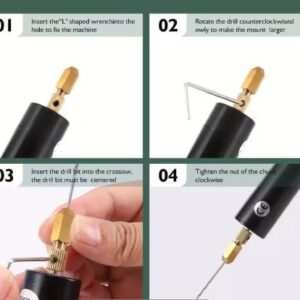 مثقاب يدوي صغير محمول بمنفذ USB، تصميم غطاء سداسي 5 فولت