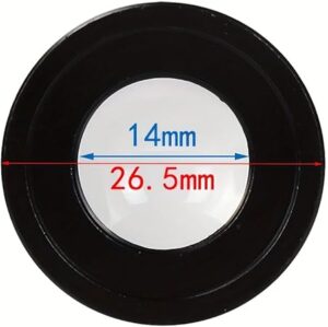 عدسة المجهر WF 50X - عدسة موضوعية عالية التكبير 16X/23.2 مم مع تكبير 50X، هيكل معدني متين وزجاج بصري للمختبر-B0G44PRRHV