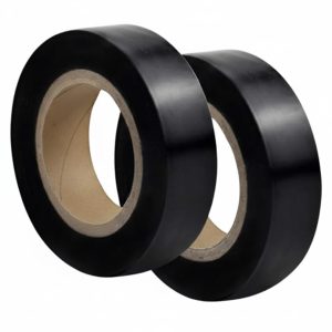 (قطعتان) شريط لحام عازل كهربائي مصنوع من البلاستيك، لفة واحدة بقياس 18 مم × 20 م - (أسود)
