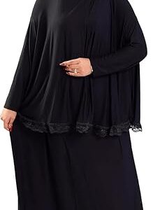 519X-IDR00L._AC_SY500_ طقم صلاة أسدال، قطعتان، مصنوع من ألياف قطنية ناعمة الملمس،