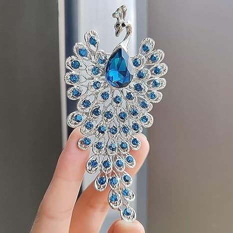 بروش مزخرف مرصع بأحجار الراين الكريستالية متعددة الألوان، 2 بروش مزخرف مرصع بأحجار الراين الكريستالية متعددة الألوان