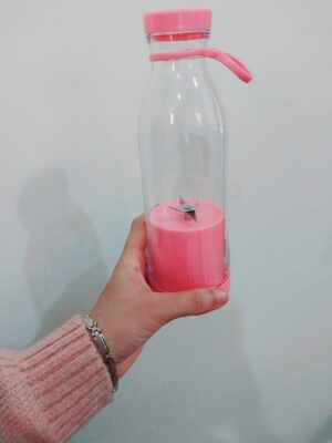 خلاط محمول شخصي، عصارة كهربائية محمولة، زجاجة لتحضير العصائر، خلاط صغير يعمل بالبطارية، 22 سم