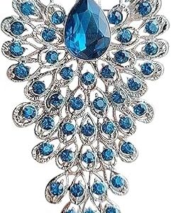 بروش مزخرف مرصع بأحجار الراين الكريستالية متعددة الألوان،