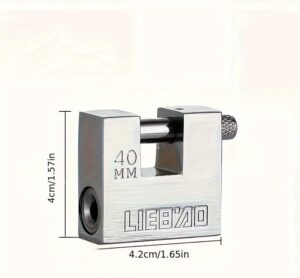 قفل صلب قوي للكمبيوتر مزود بثلاثة مفاتيح مضاد للسرقة ومضاد للكسر وقفل أسطواني بدبوس فضي-B0G457ZY1H