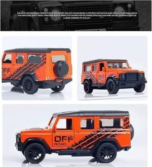 سيارة صغيرة مزخرفة للمنزل، المكتب، طاولات الفنادق، ديكور الرفوف، مقياس 1:34، برتقالي