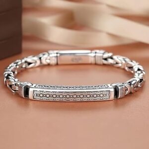 سوار رجالي من سلسلة نحاسية من MySouqEg بنمط علامة السلام الكلاسيكية