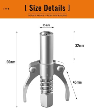 وصلة مسدس شحم عالي الضغط شديد التحمل بتصميم سريع القفل ومانع للتسرب