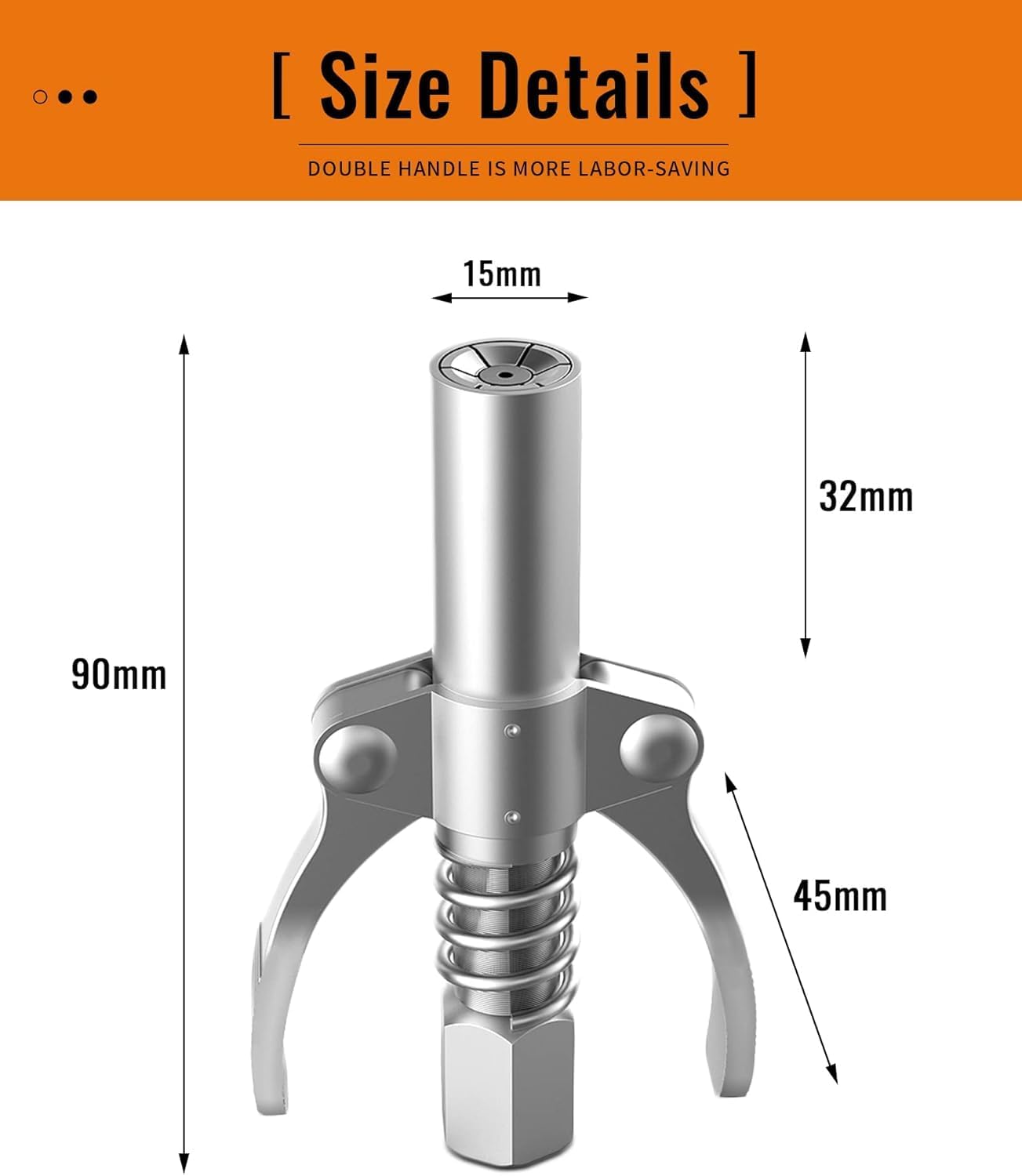 51gyHKD+bbL._AC_SL1500_ وصلة مسدس شحم عالي الضغط شديد التحمل بتصميم سريع القفل ومانع للتسرب
