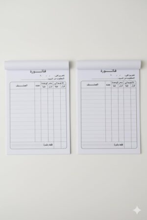 دفتر فواتير بنسخ كربونية - للاستخدام اليومي في المتاجر والمكاتب والشركات،
