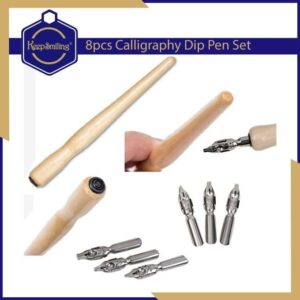 (8 قطع) طقم أقلام وريش الخط الأساسية