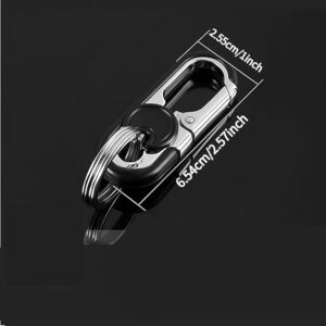 سلسلة مفاتيح للرجال مع خطاف من الفولاذ المقاوم للصدأ وحلقات تثبيت خارجية وأداة تسلق وحلقة مزدوجة لصيد الأسماك في السيارة وملحقات السيارة-B0G4JW148C